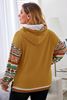 Picture of CURVY GIRL AZTEC PATCHWORK SLEEVE DRAWSTRING HOODIE